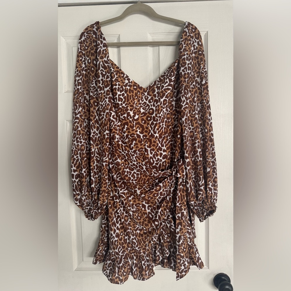 Lilly Pulitzer Leopard Print Long Sleeve mini Dress